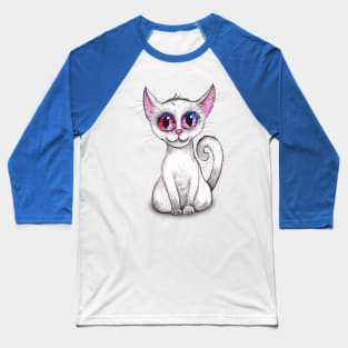 Cute white cat Baseball T-Shirt
